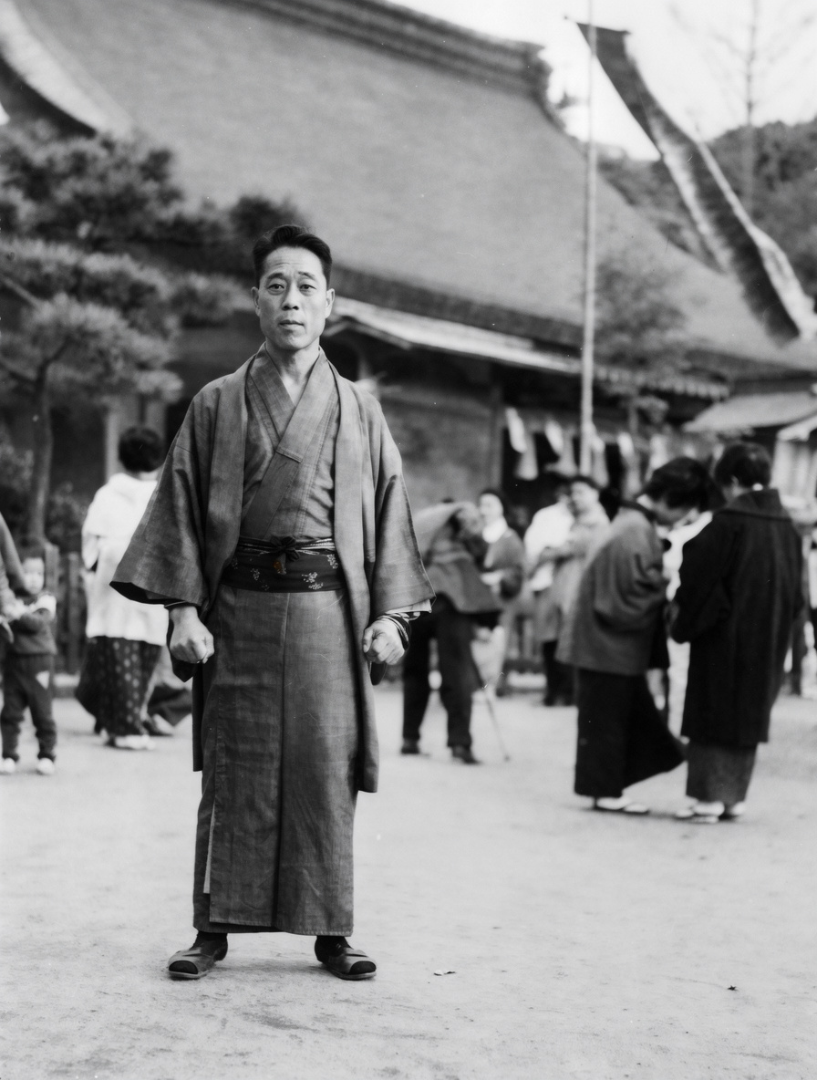 Improved resolution of Oji-chan kimono b&w